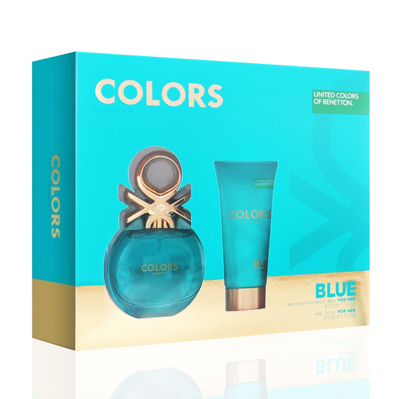 Kit Colors Blue Benetton Eau De Toilette e Body Lotion