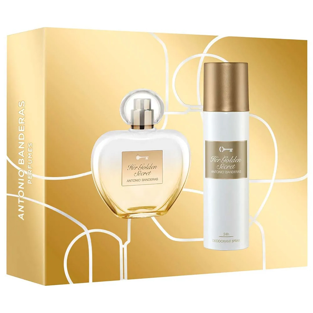 Kit Coffret Her Golden Secret Banderas Eau de Toilette + Desodorante Spray