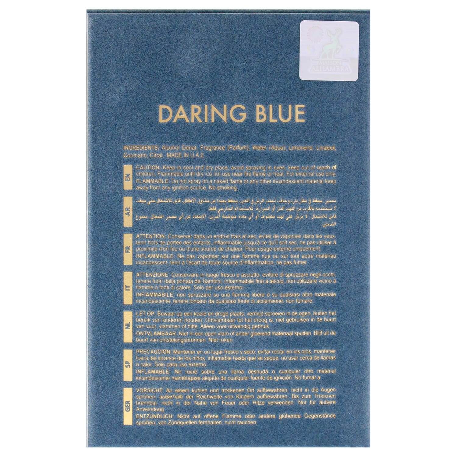 Daring Blue For Life Maison Alhambra Eau de Parfum Masculino
