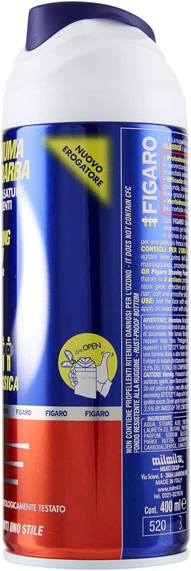 Espuma de Barbear Figaro Classica 400ml – Made in Italy