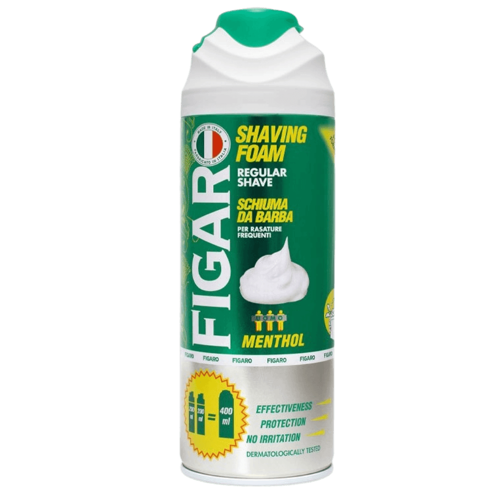 Espuma de Barbear Figaro Mentol 400ml – Refrescância Italiana