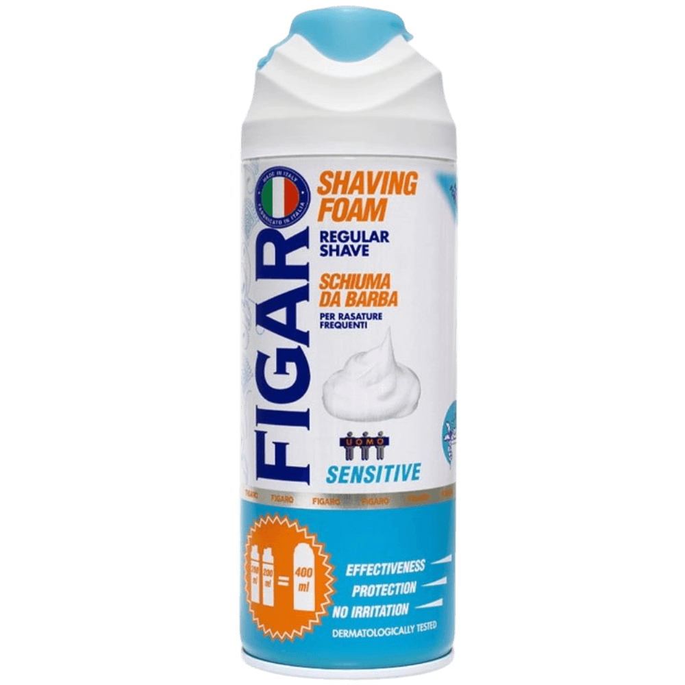 Espuma de Barbear Figaro Sensitive 400ml – Pele Sensível Made in Italy